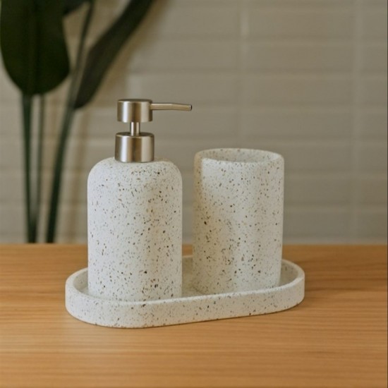 KIT PARA BANHEIRO EM CIMENTO - 3 PEÇAS