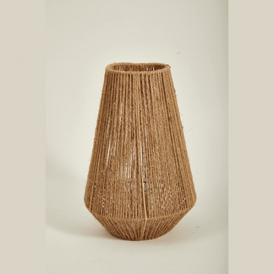 Lanterna em Juta com Copo de Vidro