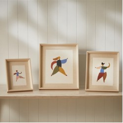 Porta-retratos em mdf com linho