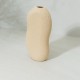 VASO EM CERÂMICA ORGÂNICO BEGE