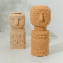 Vaso face em cerâmica